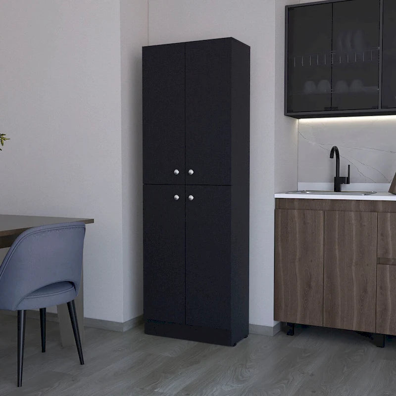 Cameron Pantry Cabinet with 4 doors and 5 hidden shelves - N/A