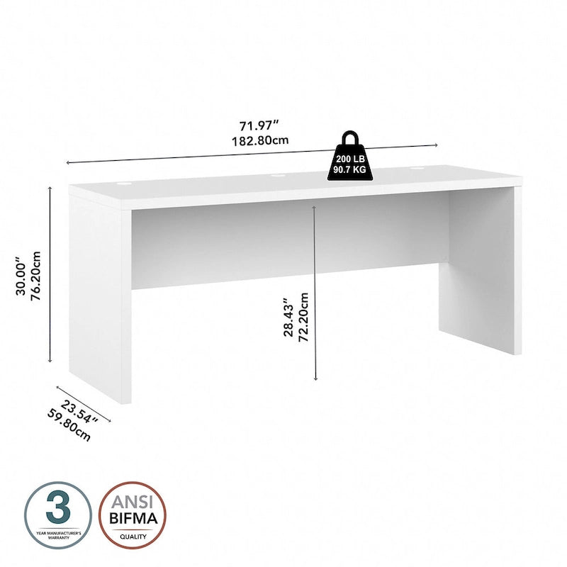 72-Inch Wide Computer Desk