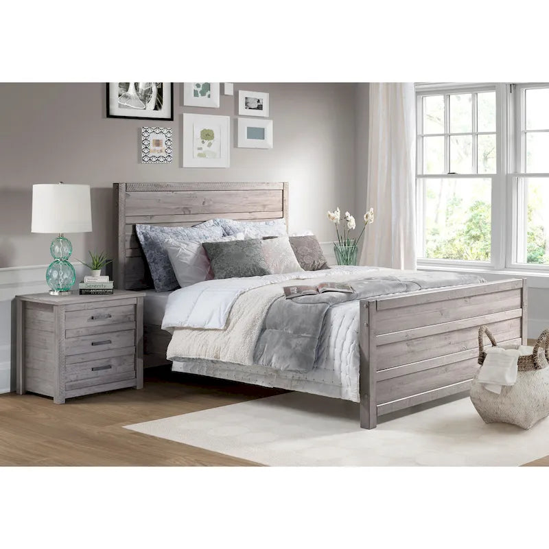 3-Drawer Solid Pine Nightstand