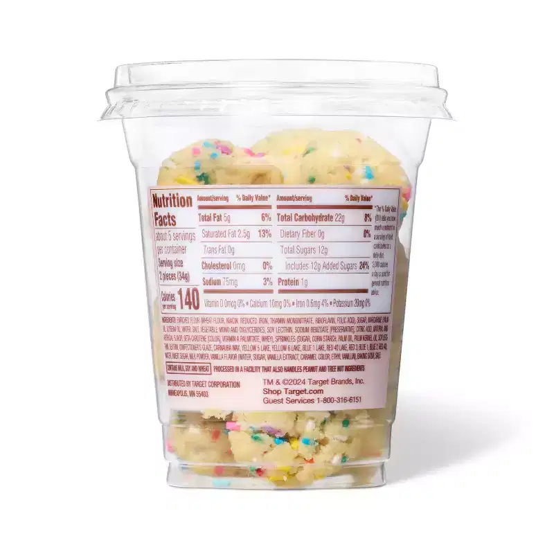 Sugar Cookie Edible Cookie Dough with Rainbow Sprinkles - 6oz - Favorite Day™