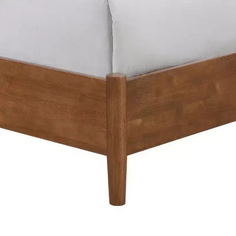 HOMES: Inside + Out 3pc Queen Riverstone Mid-Century Modern Bedroom Set with 2 Nightstands Walnut