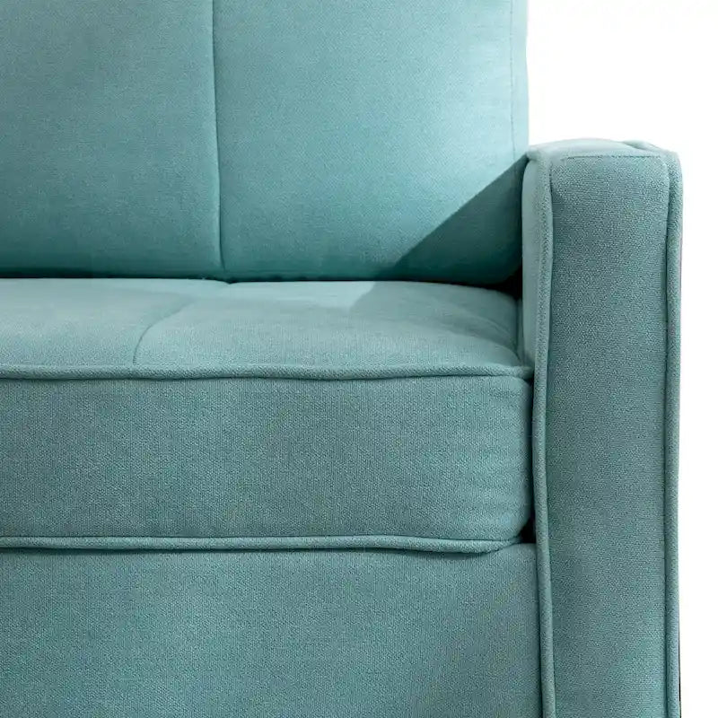 Convertible Sofa Couch with Cushioned Seat and Wooden Legs