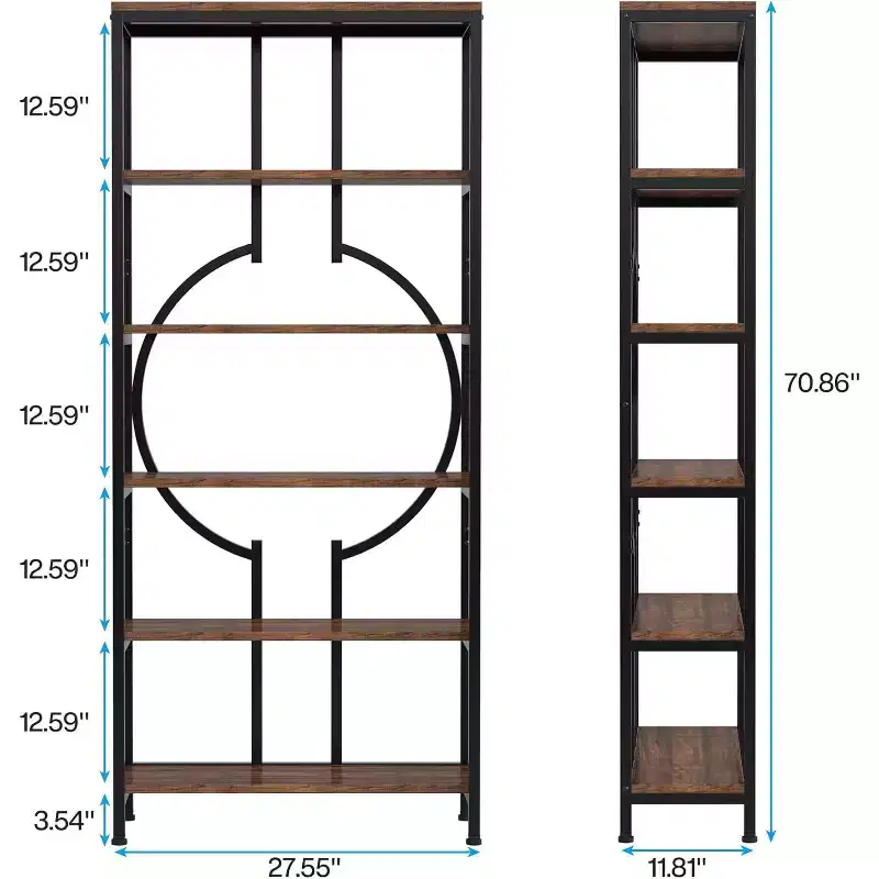 Tribesigns 70.87 6-Tier Tall Bookcase
