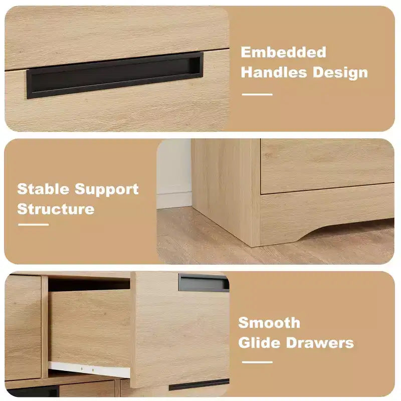 7-Drawer Dresser with Embedded Handles