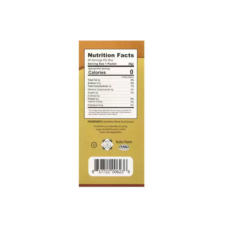 Health Garden Monk Fruit Packets 40 ct -2pack