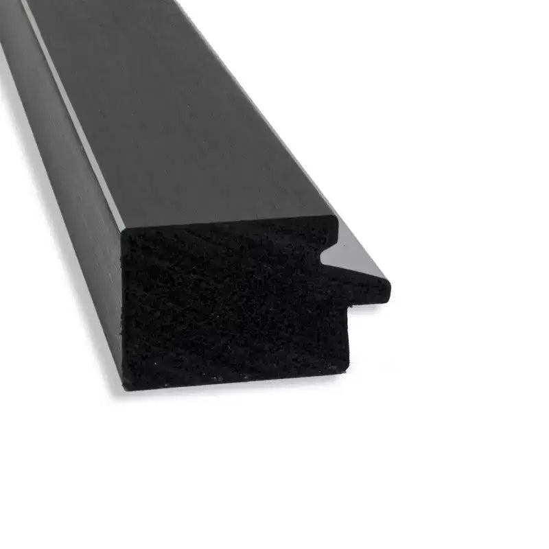 39" x 27" Non-Beveled Eva Narrow Bathroom Wall Mirror Black - Amanti Art: Modern Rectangular, Polystyrene Frame, Wall Mounted
