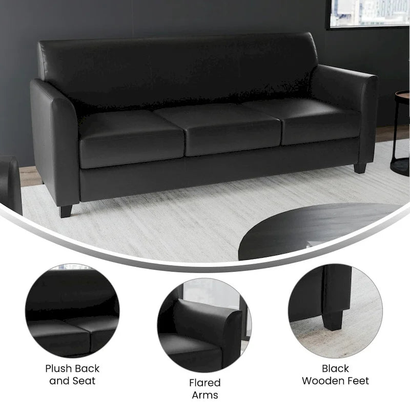 Clean Line Stitched Sofa with Flared Arms - 70W x 29D x 32.25H