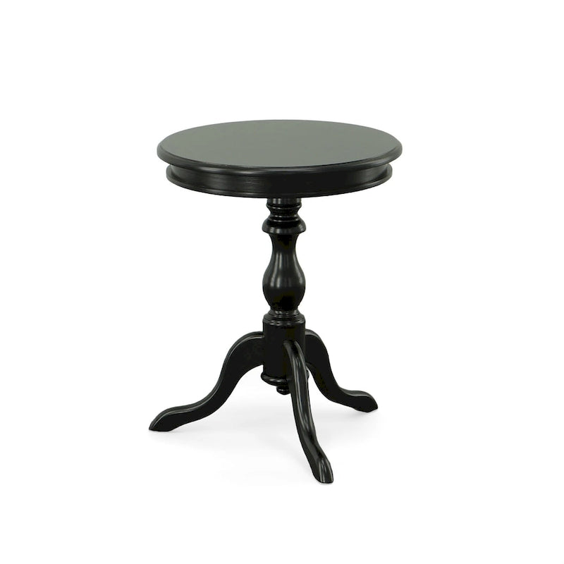 Round Accent Side Table, Copper Finish, Living Room End Table