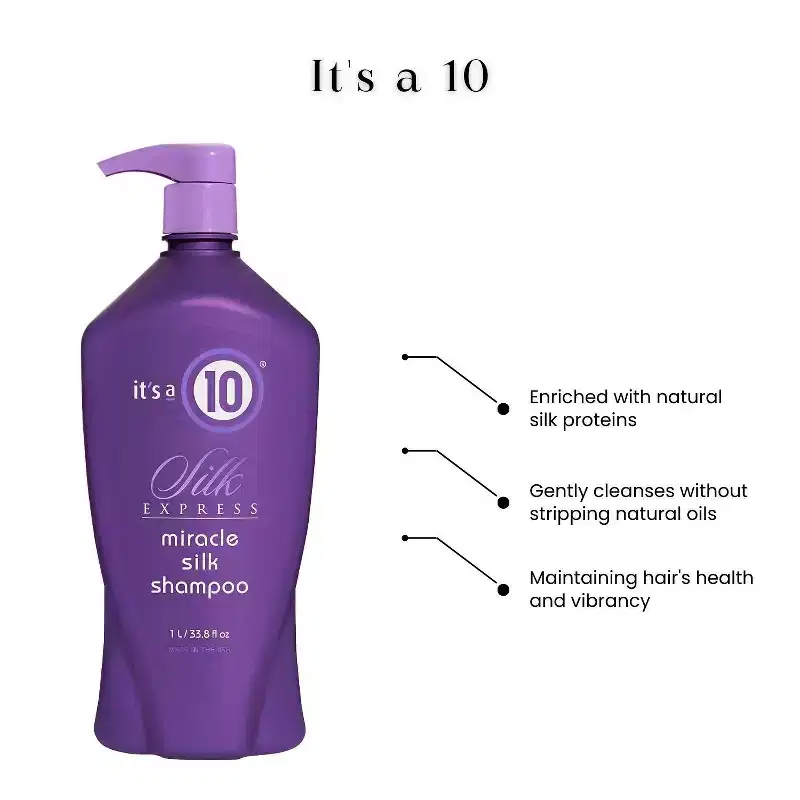 It's a 10 Ten Miracle Silk Express DUO: Shampoo (33.8 Oz) & Conditioner (17.5 Oz) SET Hair KIT with Silk Amino Acids and Botanical Extracts