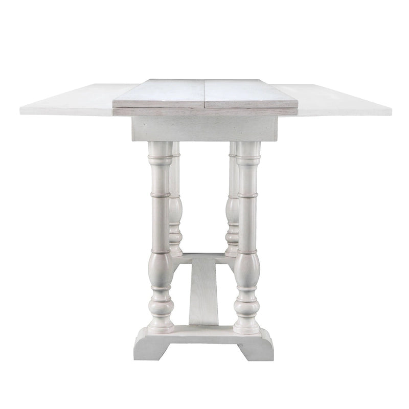 Farmhouse Drop Leaf Trestle Console to Dining Table