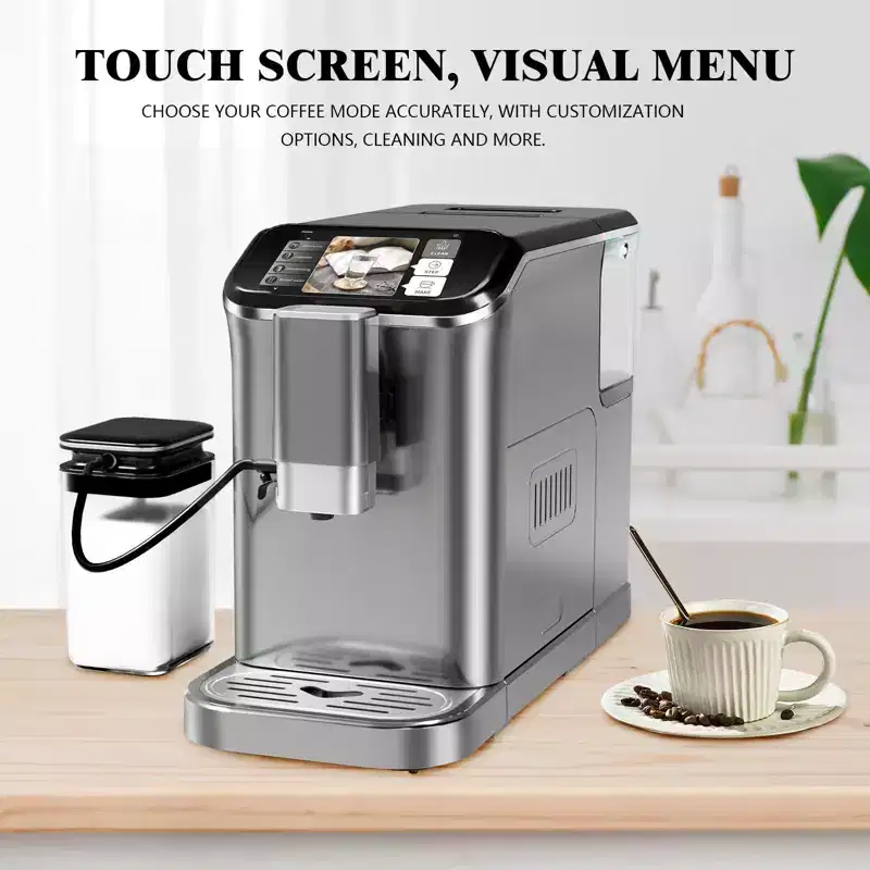 Fully Automatic Espresso Machine , Espresso and Cappuccino Machine with Automatic Milk Frother, Gift for Coffee Lover