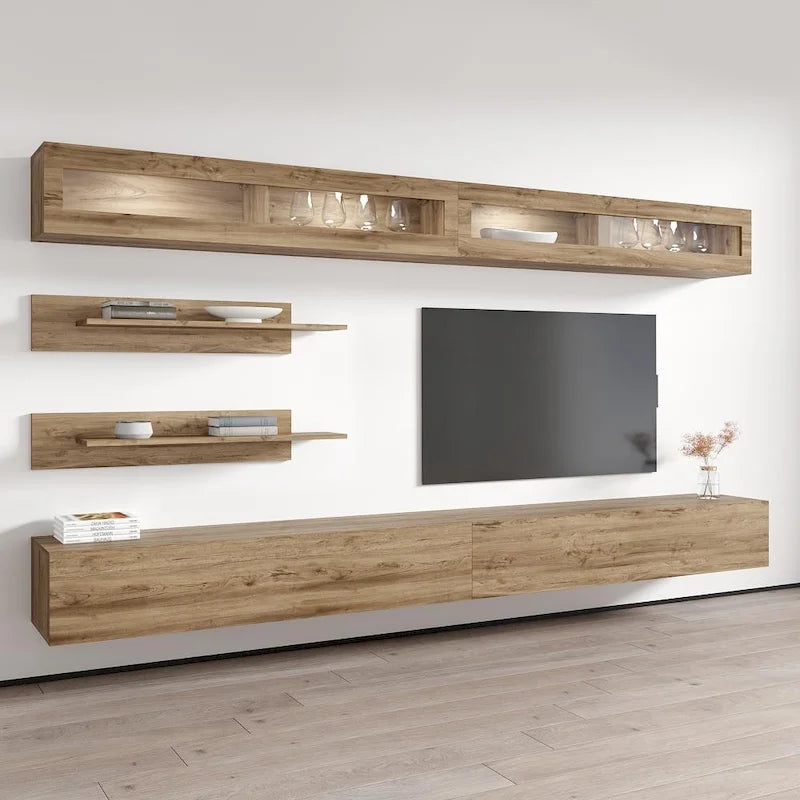 Wall-mounted Floating Modern Entertainment Center