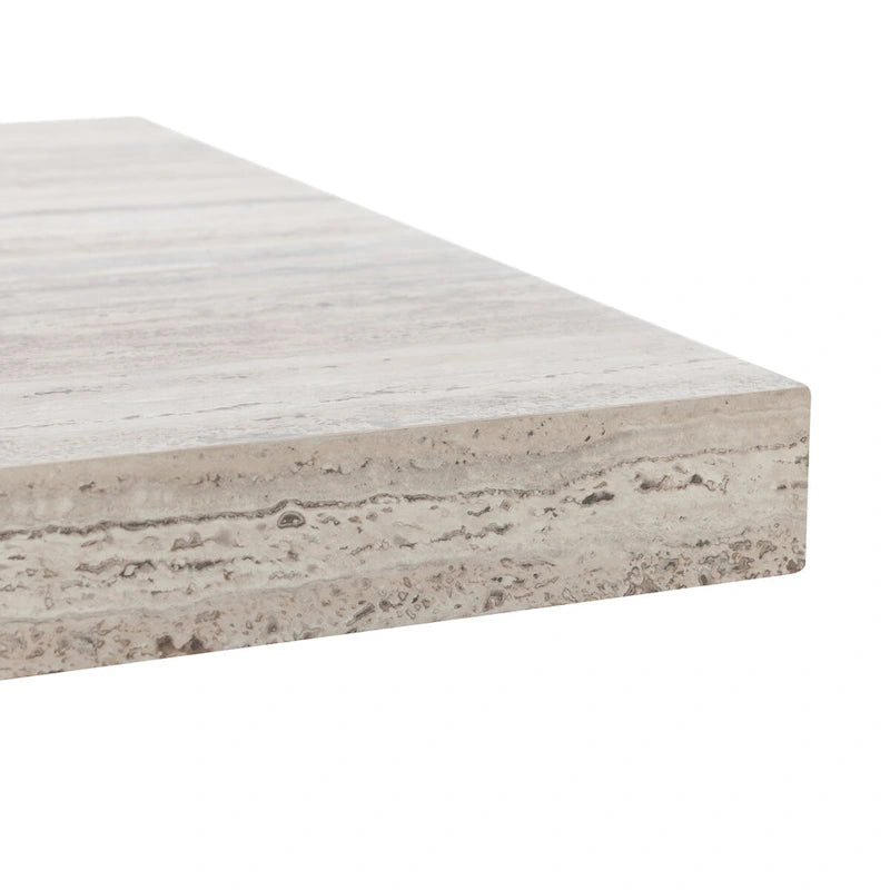 82 Travertine Laminate Dining Table in Brown