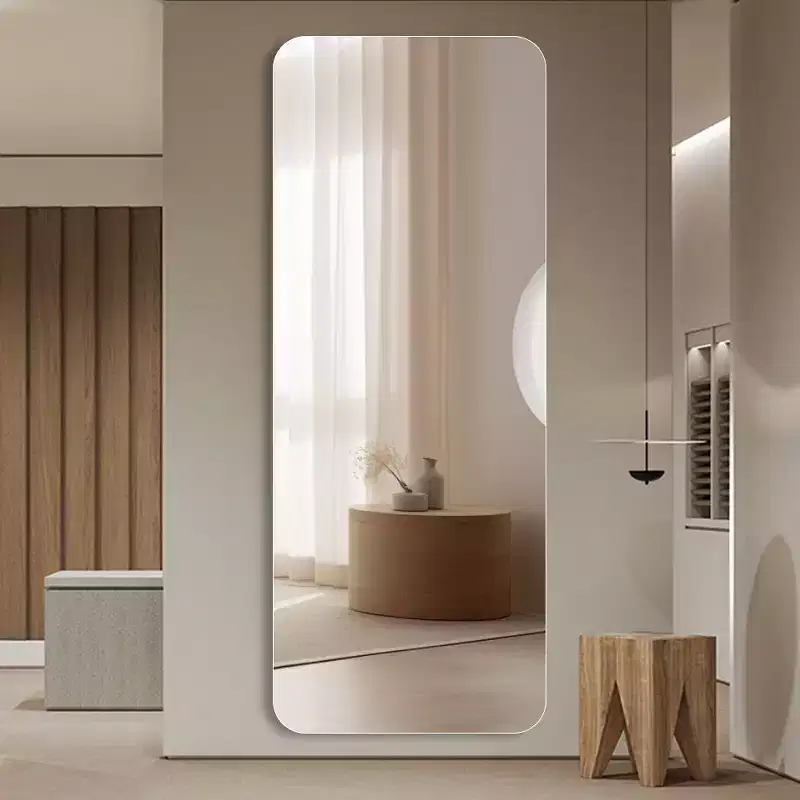 60x15-Inch Full Length Round Corner Wall Mirror for Living Room, Bedroom and Cloakroom