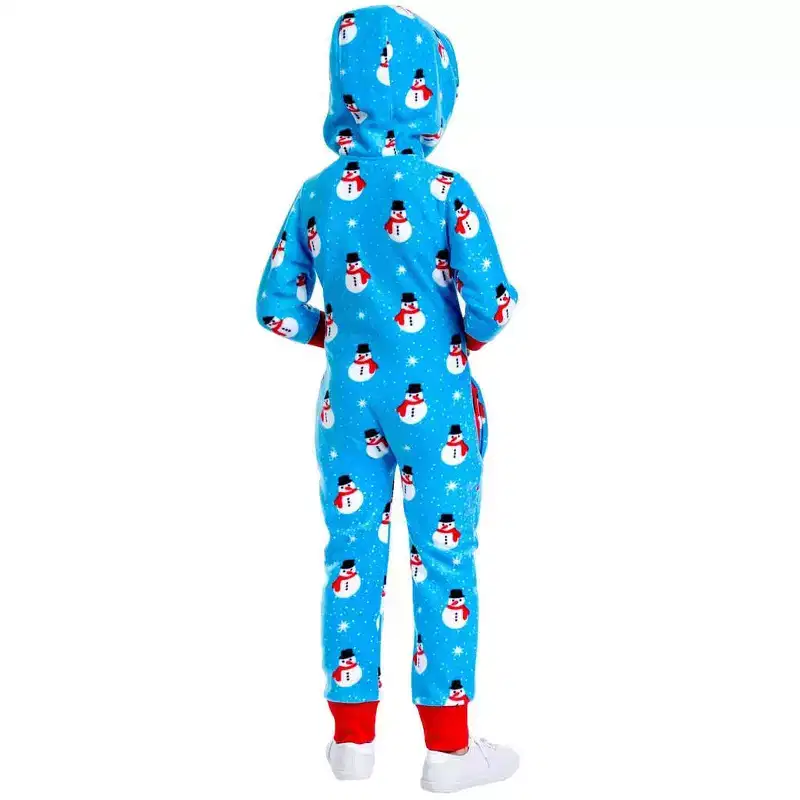 Tipsy Elves Kids Snowman is an Island Jumpsuit - Cute Christmas One-Piece Snowman Pajamas for Kids