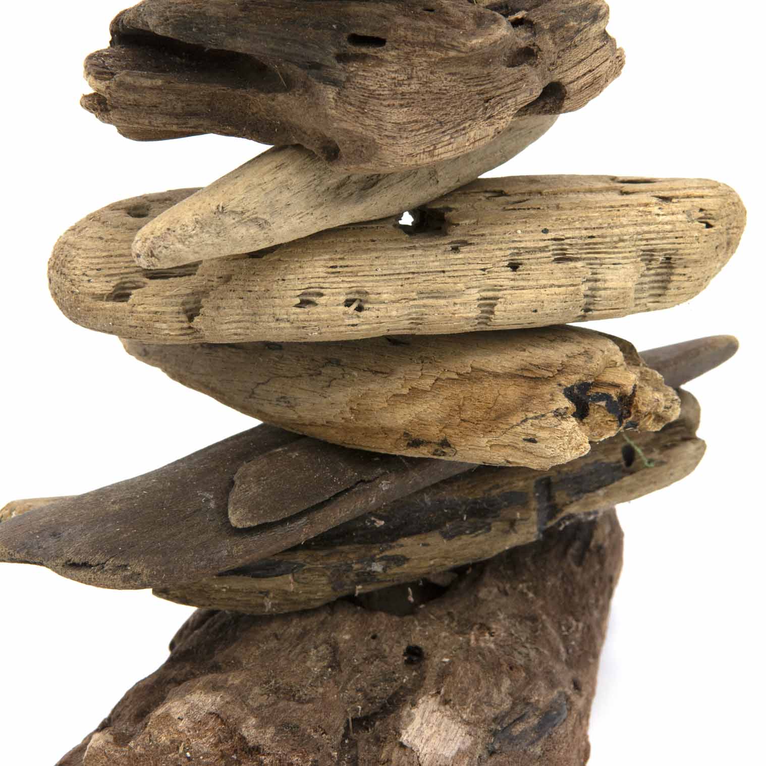 Painted Fish on Driftwood Stack