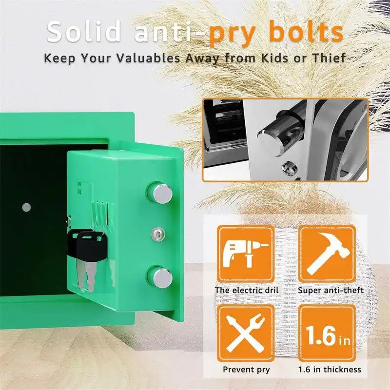 Small Electronic Digital Keypad Safe Box for Home Office Cabinet