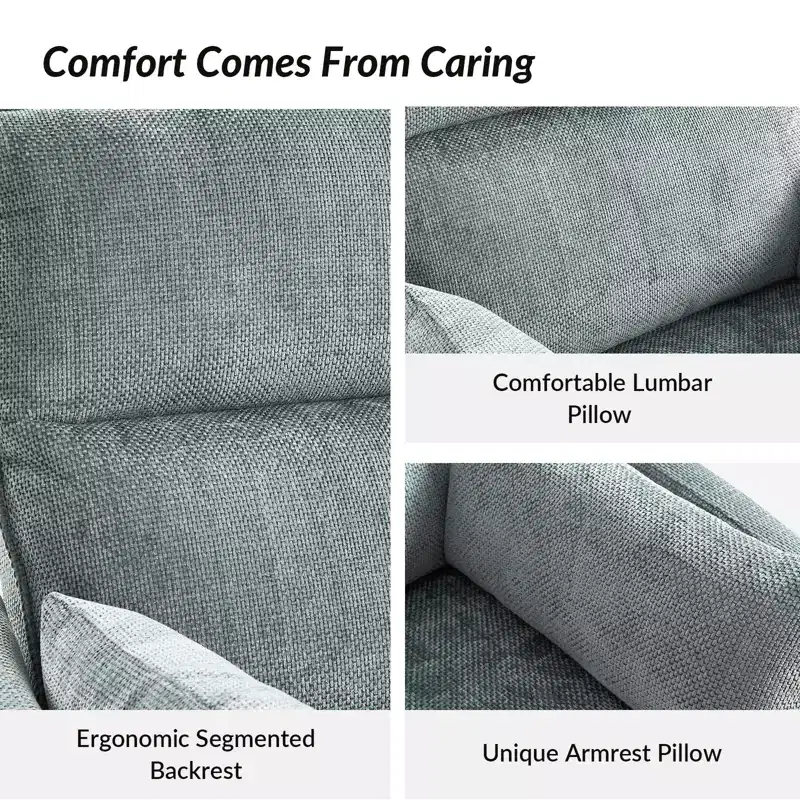 Julius 38 Power Rocking Swivel Nursery Recliner with USB Set of 2 | HULALA HOME