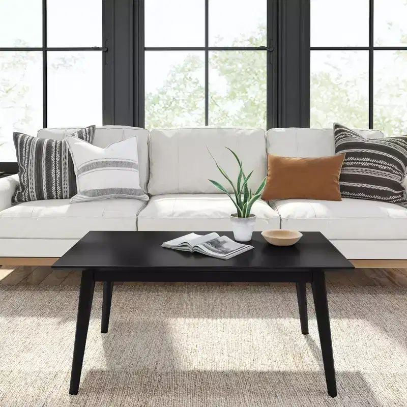 Plank+Beam Solid Wood 40 Mid Century Modern Coffee Tables for Living Room
