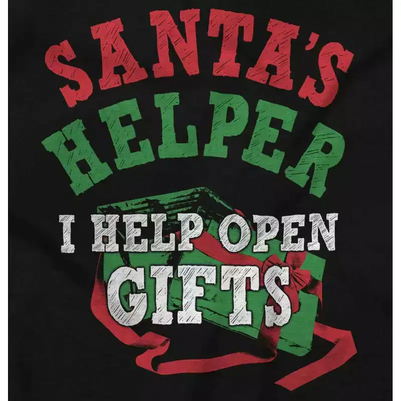 Christmas Santa's Helper Open Presents Sweatshirt for Men or Women Brisco Brands