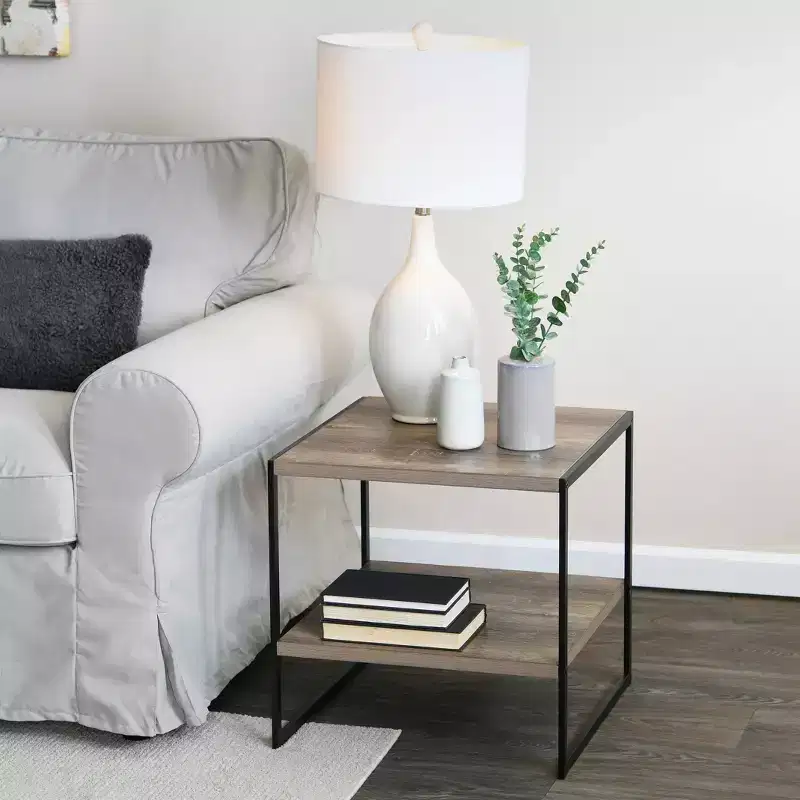 Household Essentials Jamestown Square End Table