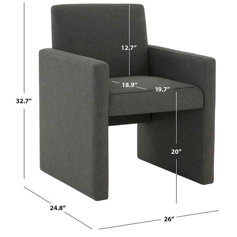 Linen Arm Chair - 26W x 25D x 33H