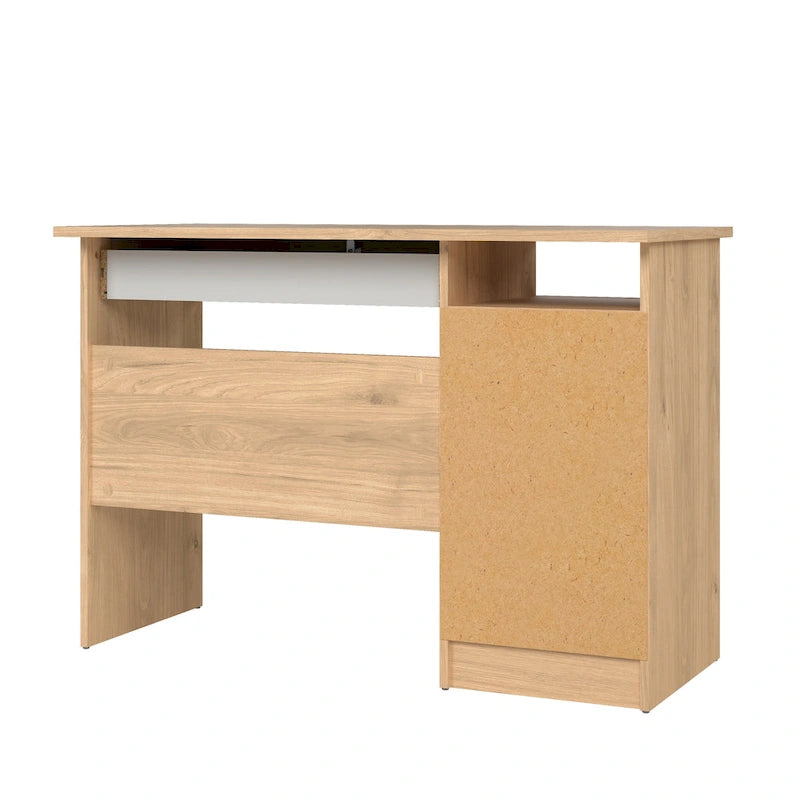 Home Office Writing Desk with 4 Drawers and Open Shelf