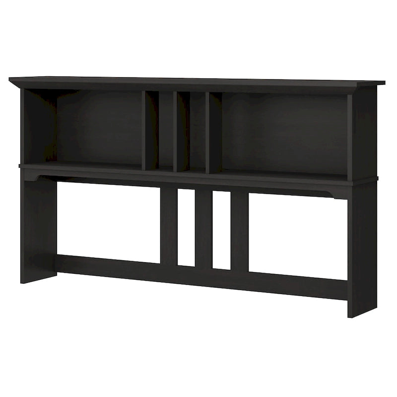 60-Inch Wide Hutch for L-Shaped Desk in Vintage Black