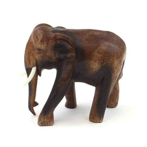 Carved Raintree Elephant, Medium