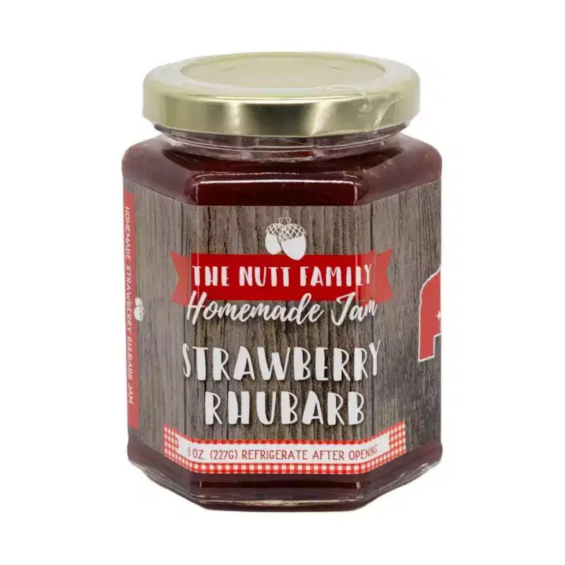Nutt Family Jams & Jellies 9 oz Strawberry Rhubarb Jam - Pack of 2