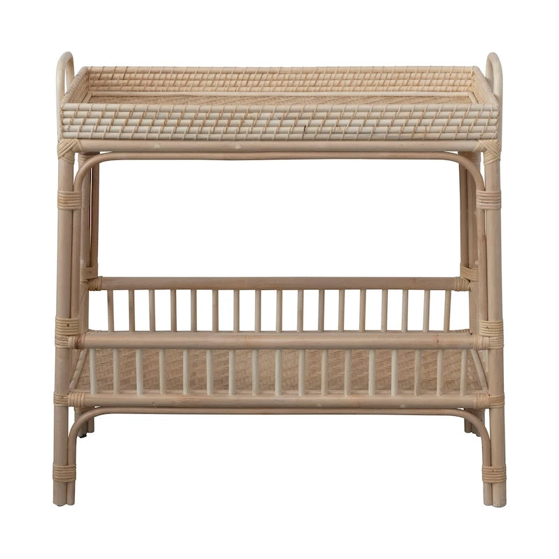 2-Tier Rattan Bar Storage Tray