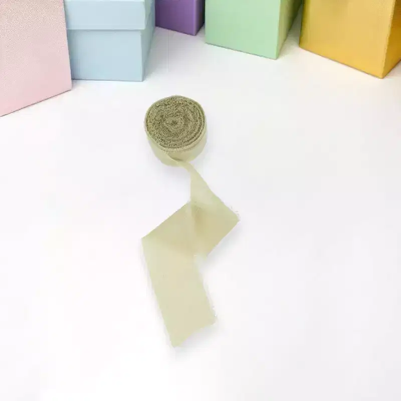 Unique Bargains Ribbon Tear-Away Frayed Edge Polyester 157.48x1.57 1 Pc