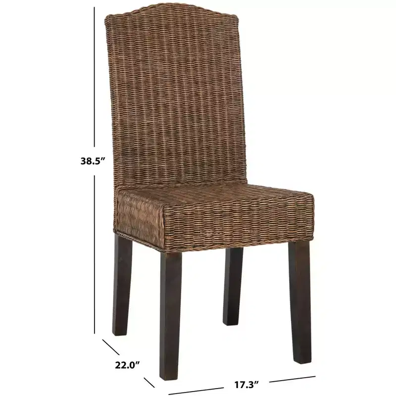 Odette 19 H Wicker Dining Chair (Set of 2) - SEA8015 - Safavieh