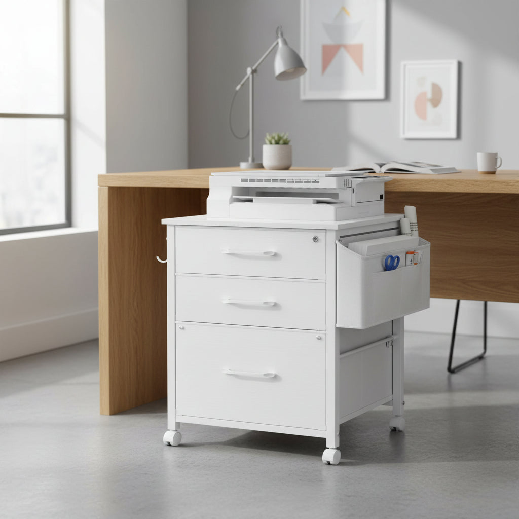 Small File Cabinets for Home Office - 3 Drawer Filing Cabinet - 15.68D x 15.3W x 26.6H