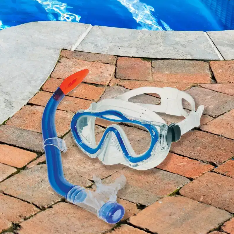 Swimline Youth and Adult Silicone Mask and Dry Top Snorkel with Purge Valve Scuba Set - 14
