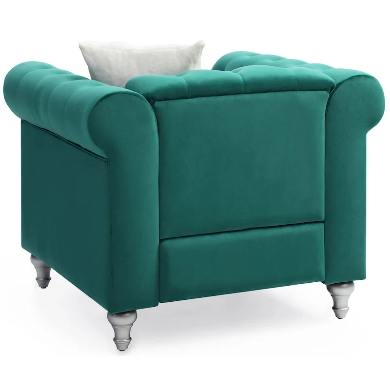 Velvet Crystal Accent Chair
