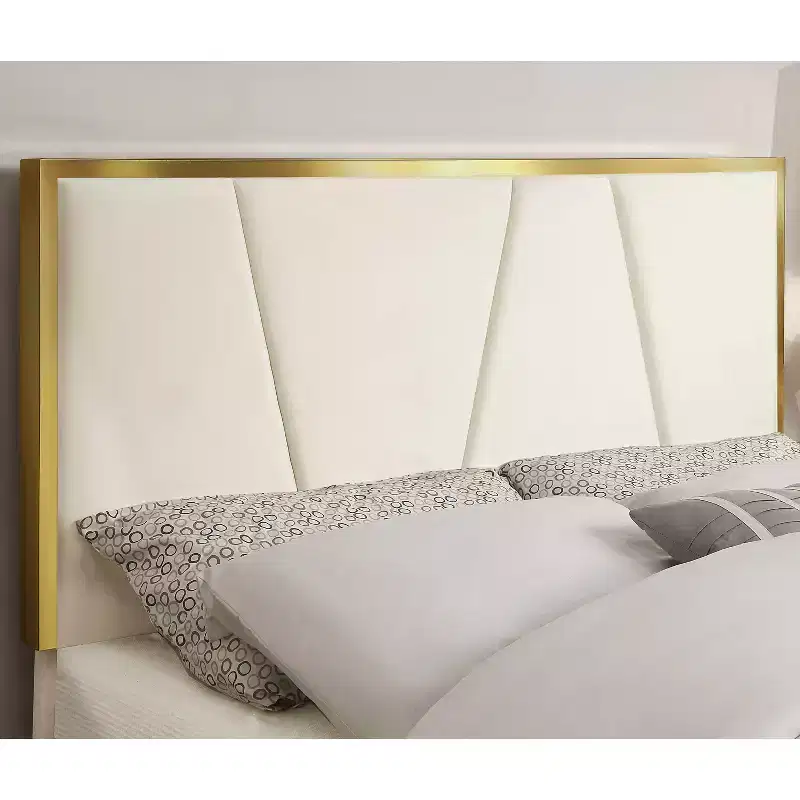 Full Kealoa Glam Fully Upholstered Bed Beige - HOMES: Inside + Out