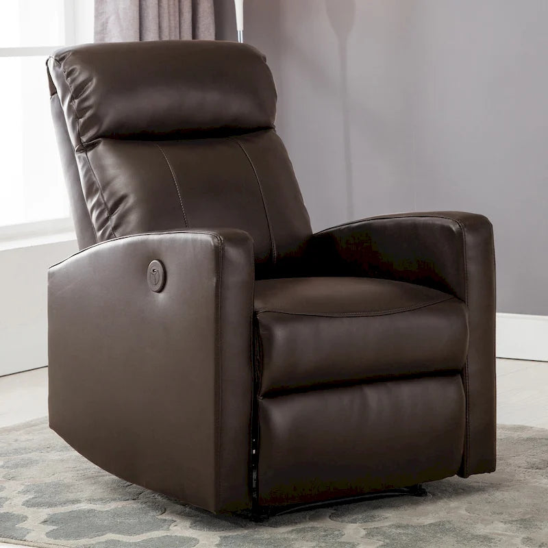 Modern Faux Leather Small Powered Reading Recliner
