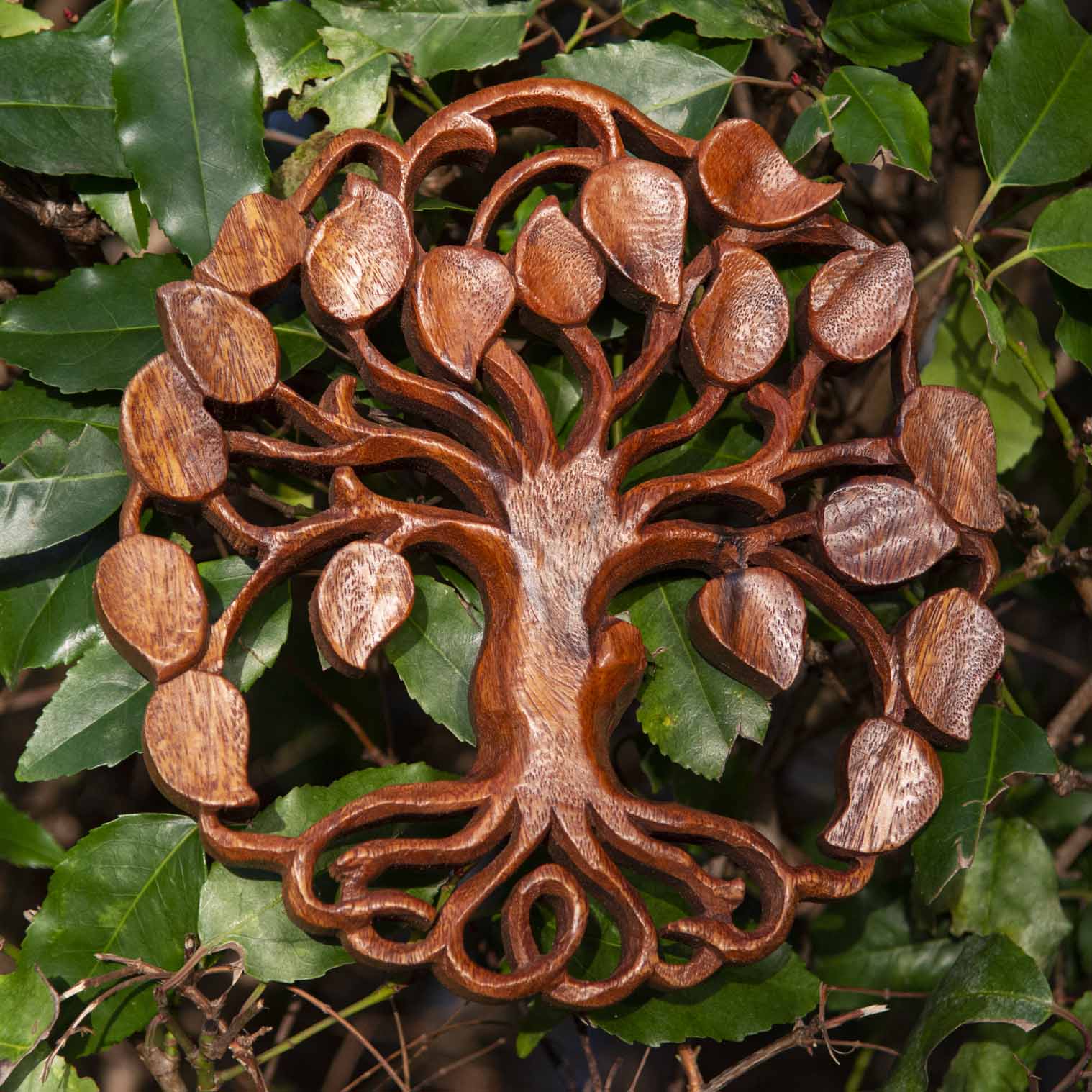 Tree of Life Wall Plaque, Carved Wood