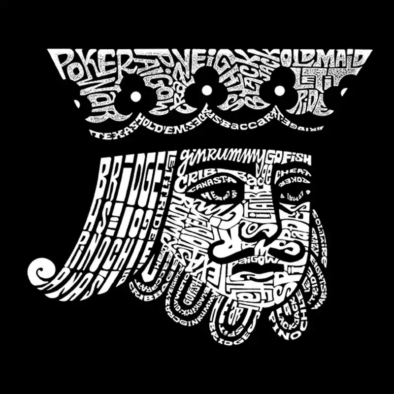LA Pop Art Boy's Word Art Long Sleeve - King of Spades