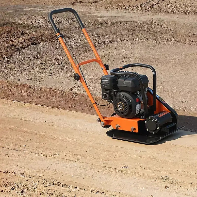 VEVOR Plate Compactor, 6.5 HP 196CC Gas Engine, 5600 VPM Vibrating Ground Rammer, 2360 lbs Compaction Force, 20.1 x 15 in Plate, Orange&Black