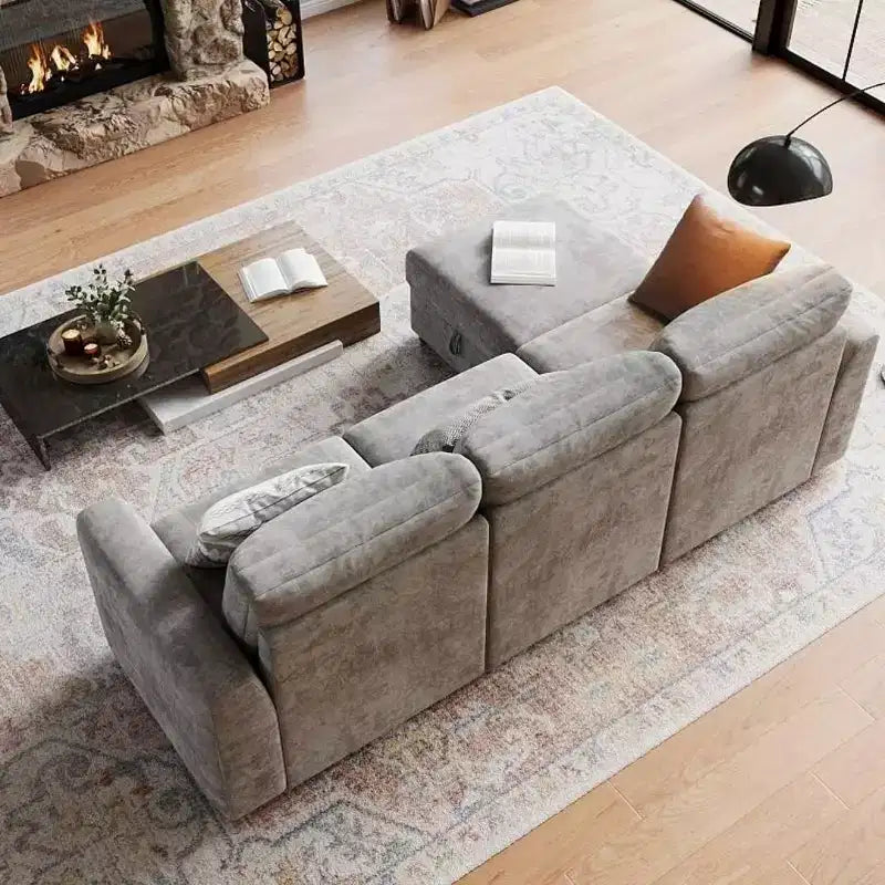 Acekool Modular Sectional Sofa, Cloud Couch with Storage for Living Room