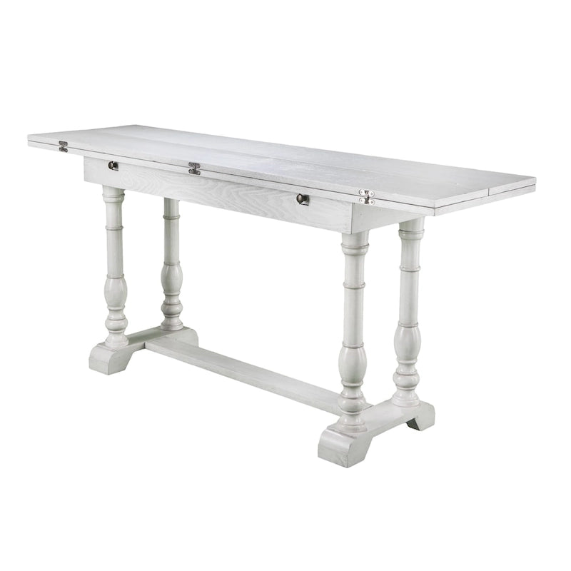 Farmhouse Drop Leaf Trestle Console to Dining Table