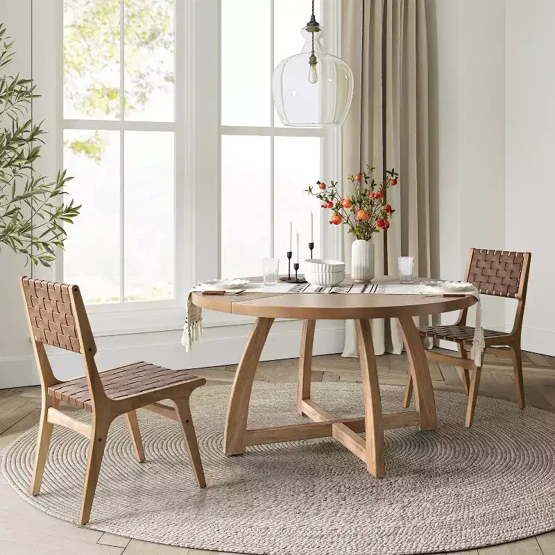 Nicola 54 Mid-century Modern Solid Wood Round Dining Table|HULALA HOME