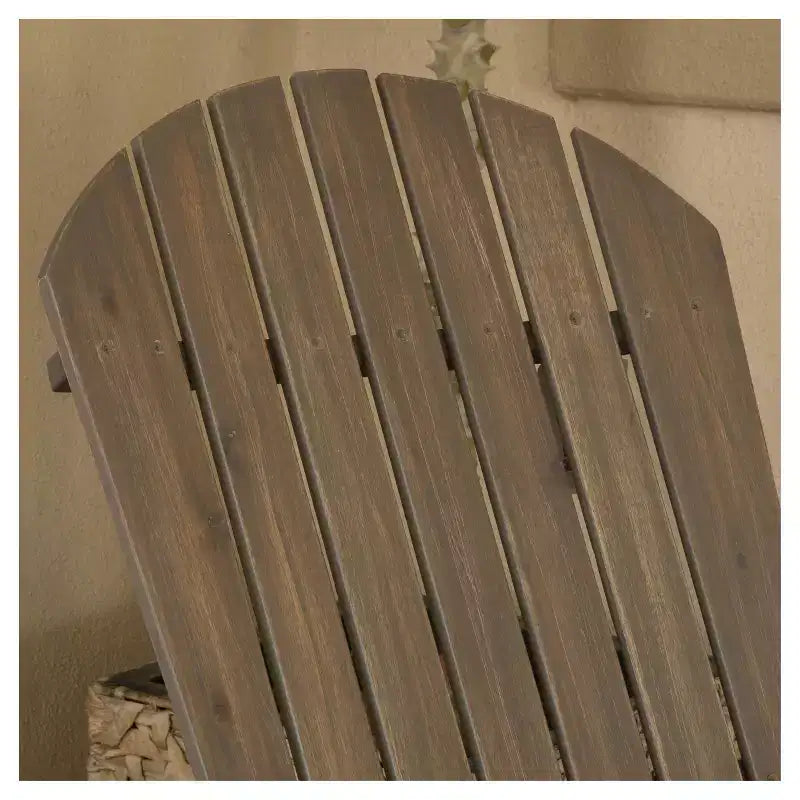 Hanlee Set of 2 Folding Wood Adirondack Chair - Christopher Knight Home