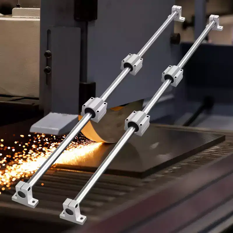 VEVOR Linear Motion Kit, SFC16 1000mm, Includes 2 Rails of 39.4 inches, 4 SC16 Carriage Blocks, and 4 Support Brackets, Ideal for CNC silver