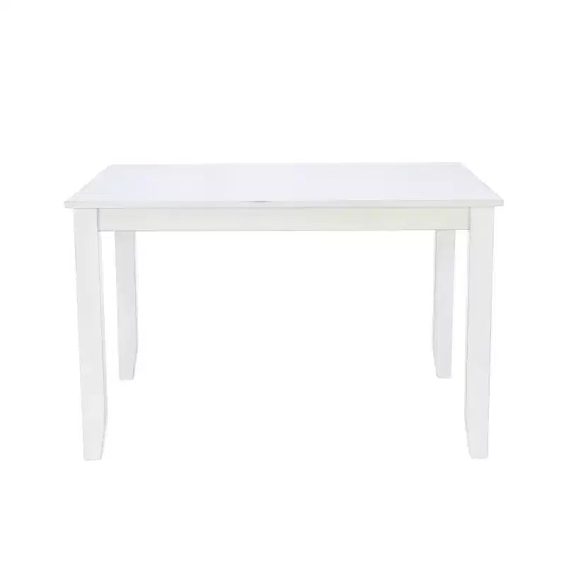 5pc Harleau Solid Wood Dining Set White - Powell: Rectangle Table, 4 Chairs, Nautical Style