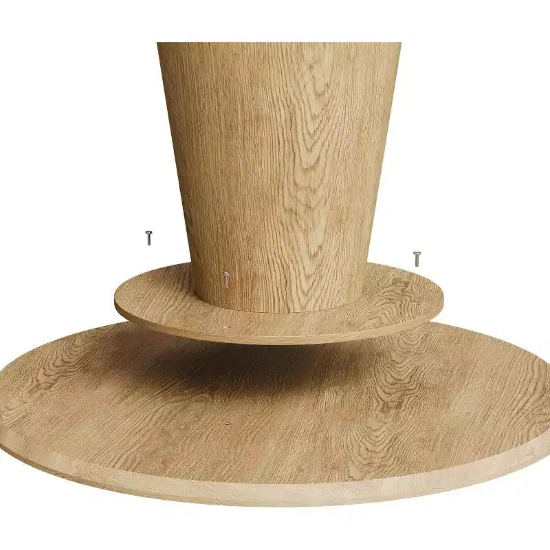 43 Round Dining Table, Modern Wood Kitchen Table, Space-Saving Design, Easy Assembly, for Small Spaces, Apartments