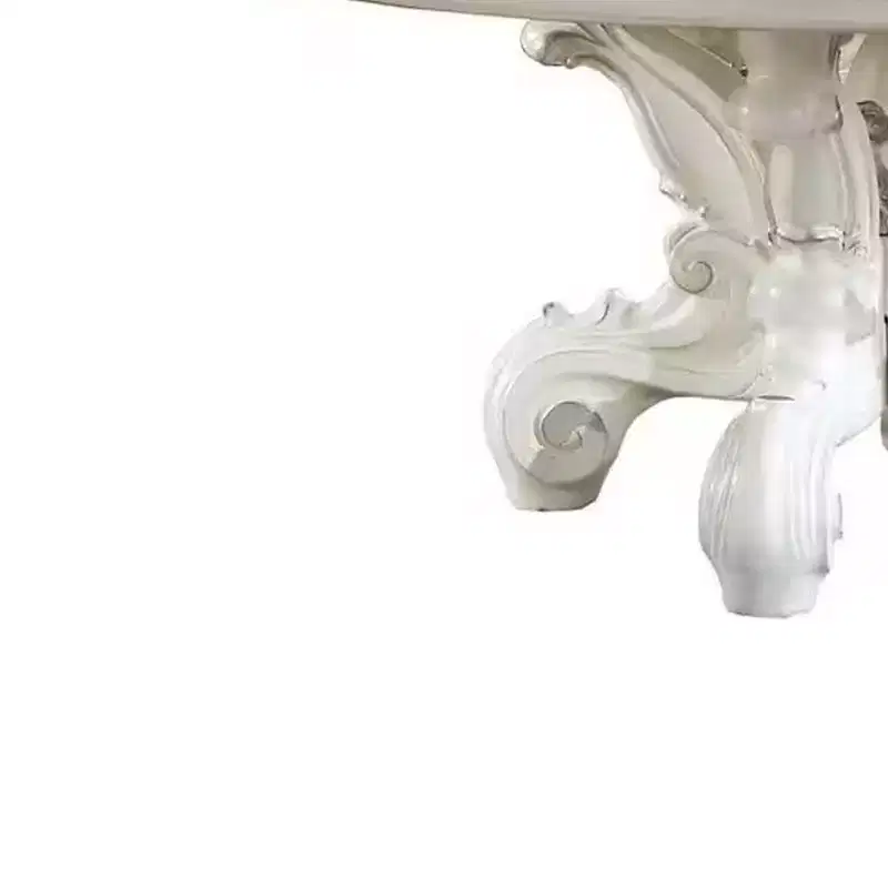 60 Versailles Dining Table PU Bone White Finsih - Acme Furniture
