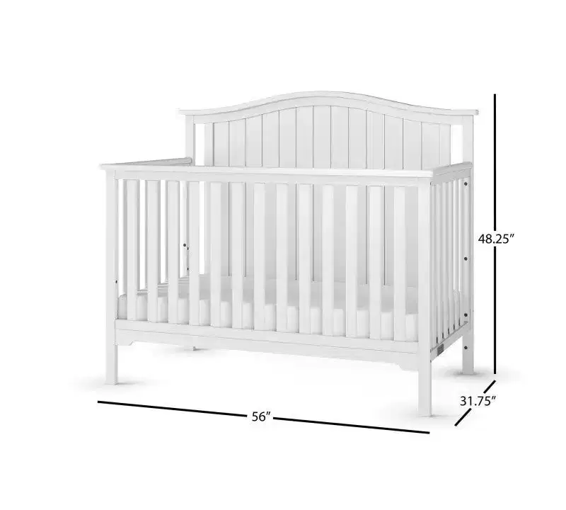Child Craft Hampton Arch Top Crib and Changing Table Nursery Set, 2-Piece, Includes 4-in-1 Convertible Crib and Changing Table
